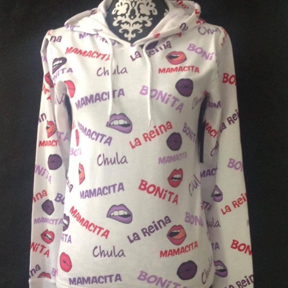 On fire size S new sweater Bonita ,Mamacita chula